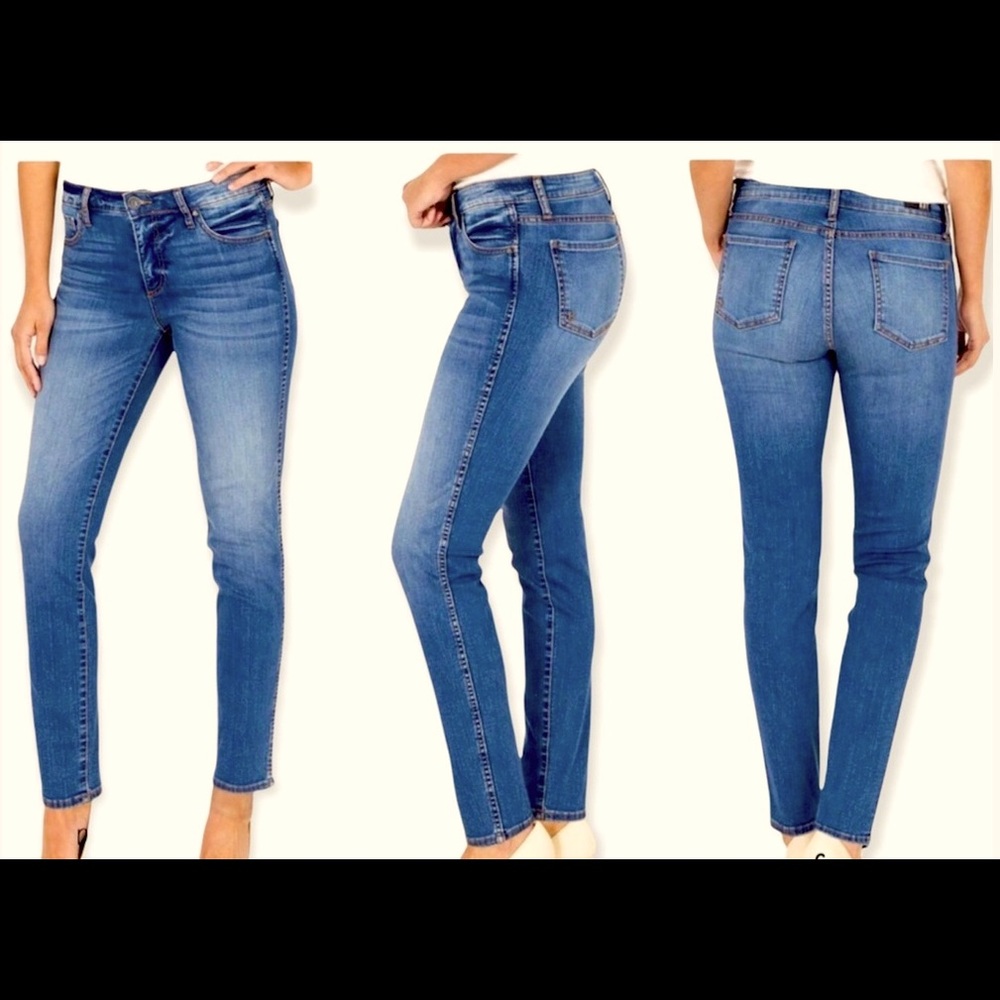 Kut from the Kloth Medium Blue‎ Wash Relaxed Skinny Diana Jean 6